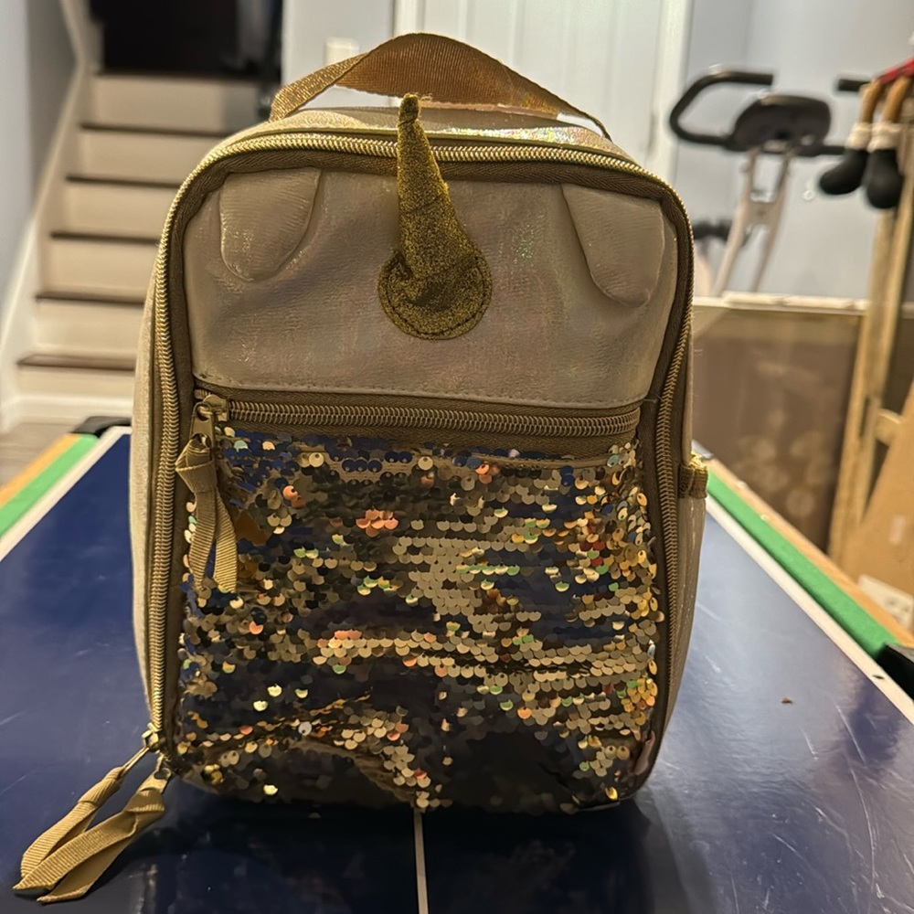 Sequin unicorn lunch box